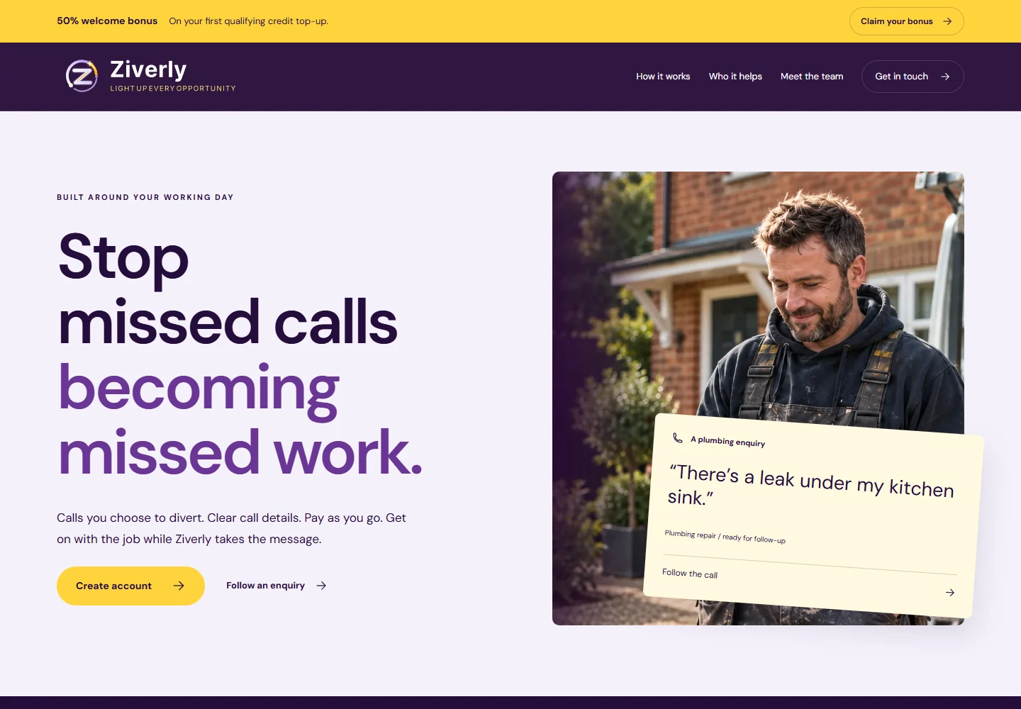 Ziverly website on a desktop